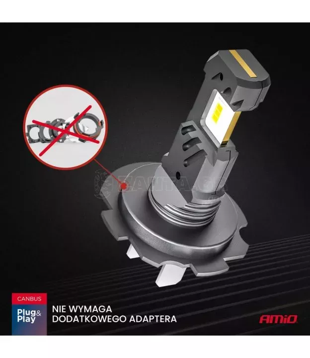 ΛΑΜΠΕΣ LED H7/Η18 12V 60W 6.000K 5.600lm +400% LED CAN-BUS HYBRID SERIES AMIO - 2 ΤΕΜ.