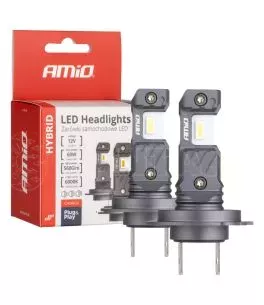 ΛΑΜΠΕΣ LED H7/Η18 12V 60W 6.000K 5.600lm +400% LED CAN-BUS HYBRID SERIES AMIO - 2 ΤΕΜ. 