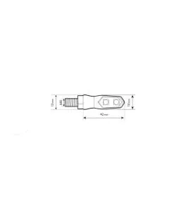 ΦΛΑΣ MOTO NIX 12V LED SMD 42x13mm ΜΑΥΡΟ LAMPA - 2 τεμ. 
