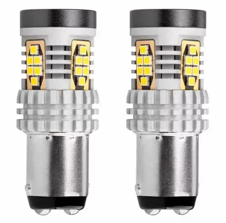 AMIO ΛΑΜΠΑΚΙΑ ΔΙΠΟΛΙΚΑ LED ΛΕΥΚΑ CAN-BUS P21/5w BAY15D 12/24V 24xSMD 3020 ΑMiO - 2 TEM. 02798/AM 