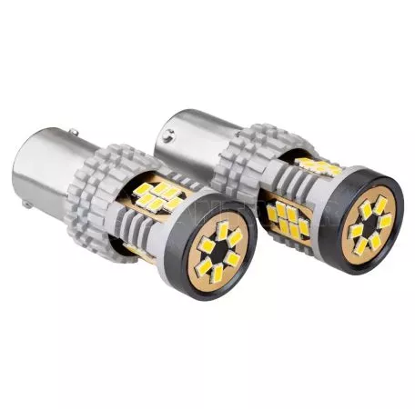 AMIO ΛΑΜΠΑΚΙΑ ΔΙΠΟΛΙΚΑ LED ΛΕΥΚΑ CAN-BUS P21/5w BAY15D 12/24V 24xSMD 3020 ΑMiO - 2 TEM. 02798/AM 