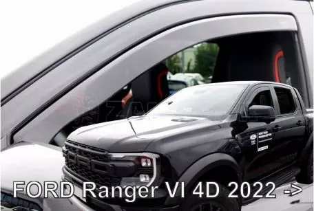 Heko ΑΝΕΜΟΘΡΑΥΣΤΕΣ ΑΥΤΟΚΙΝΗΤΟΥ ΓΙΑ FORD RANGER 4D 2022+ /RAPTOR 2022+  ΖΕΥΓΑΡΙ ΑΝΕΜΟΘΡΑΥΣΤΕΣ ΑΠΟ ΕΥΚΑΜΠΤΟ ΦΙΜΕ ΠΛΑΣΤΙΚΟ HEKO - 2 ΤΕΜ. ΑΝΕΜ.15346 