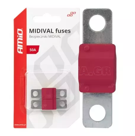 AMIO ΑΣΦΑΛΕΙΕΣ MIDIVAL 50A AMIO - 2 Τεμ. 03475/AM 