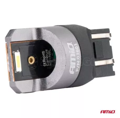 AMIO ΛΑΜΠΑΚΙΑ W21/5W 7443 12/24V 6.000K 2xSMD LED FULL CAN-BUS ΛΕΥΚΟ PRO SERIES  AMIO - 2 Τεμ. 03601/AM 