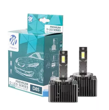 M-tech ΛΑΜΠEΣ LED D8S 12V PK32d-1 6000K 8.400lm 35W D-SERIES PLUG&PLAY KIT CAB-BUS ΜΕ ΑΝΕΜΙΣΤΗΡΑΚΙ M-TECH - 2 ΤΕΜ. LZXD8S/MT 