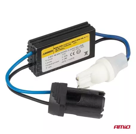 AMIO ΑΝΤΙΣΤΑΣΗ ΓΙΑ ΛΑΜΠΑΚΙΑ LED T10 W5W 12V 3.2W AMIO - 1 τεμ. 04087/AM 