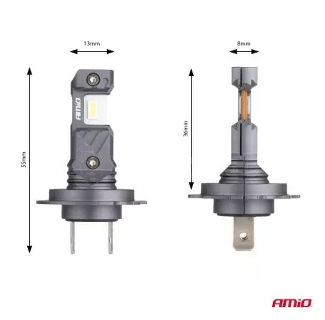 AMIO ΛΑΜΠΕΣ LED H7/Η18 12V 60W 6.000K 5.600lm +400% LED CAN-BUS HYBRID SERIES AMIO - 2 ΤΕΜ. 04115/AM 