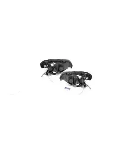 Φανάρια εμπρός angel eyes για BMW X5 (1999-2003) - black , με λάμπες (Η1) - σετ 2τμχ. 