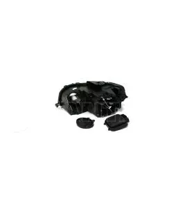 Φανάρια εμπρός led Dayline για Audi A3 (2003-2008) - μαύρα , με λάμπες (Η1) - σετ 2τμχ. 