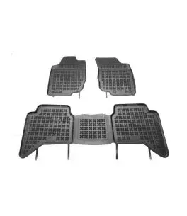 Λαστιχένια πατάκια Rezaw Plast για Toyota Hilux 4d (2005-2014) - τύπου σκαφάκι - 3τμχ. 