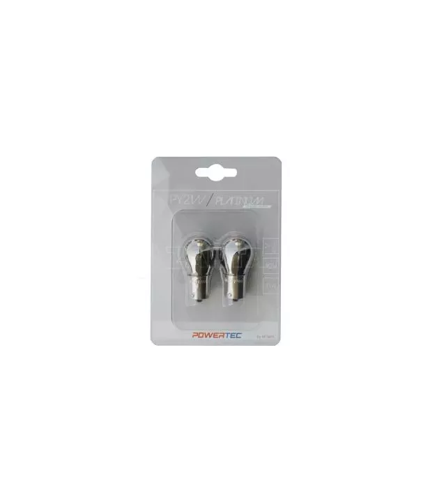 PY21W 12V 21W BAU15s 3.500K ΜΟΝΟΠΟΛΙΚΟ ΠΑΡΑΚΕΝΤΡΟ CHROME POWERTEC PLATINUM ΠΟΡΤΟΚΑΛΙ 2ΤΕΜ. M-TECH