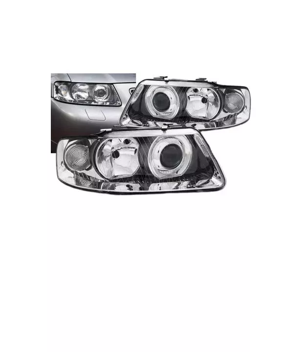 Μπροστινά Φανάρια Set Για Audi A3 8L 00-03 Projectors Χρωμίου H1/H7 Depo