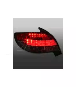 Πισινά Φανάρια Set Για Peugeot 206 98-07 Led Κόκκινα/Crystal Eagle Eyes 