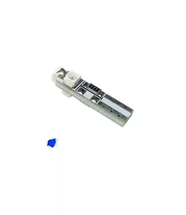 Λάμπα Led T5 3 Led 12volt 0.6watt Canbus Μπλε 1 Τεμάχιο