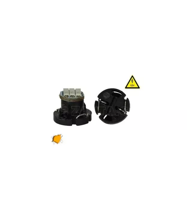 Λάμπα Led Με Βάση T4.2 3 Led 12V 0.9w Πορτοκαλί 1 Τεμάχιο