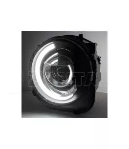 Μπροστινά Φανάρια Set Για Jeep Renegade 2014+ DRL Tube Lights Μαύρα H7 Manual Akkon 