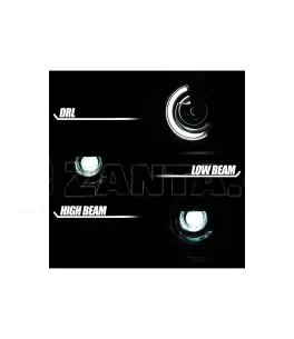Μπροστινά Φανάρια Set Για Jeep Renegade 2014+ DRL Tube Lights Μαύρα H7 Manual Akkon 