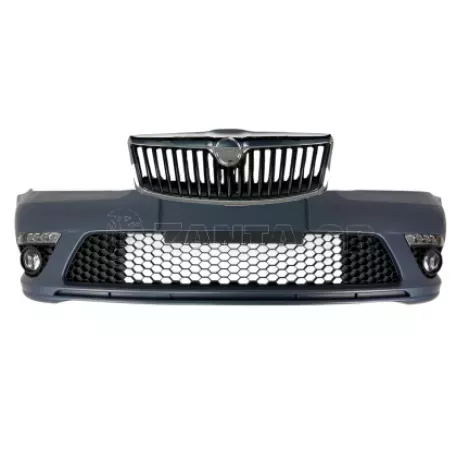 Προφυλακτήρας εμπρός για Skoda Octavia 2 (2009-2013) facelift με φώτα ημέρας και προβολάκια 