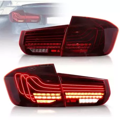 Πισινά Φανάρια Set Για Bmw 3 F30 11-18 Sedan CSL M3 F80 / Laser Look Red/Crystal Vland 