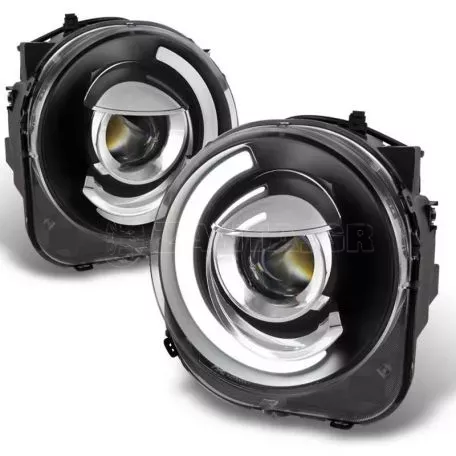 Μπροστινά Φανάρια Set Για Jeep Renegade 2014+ DRL Tube Lights Μαύρα H7 Manual Akkon 