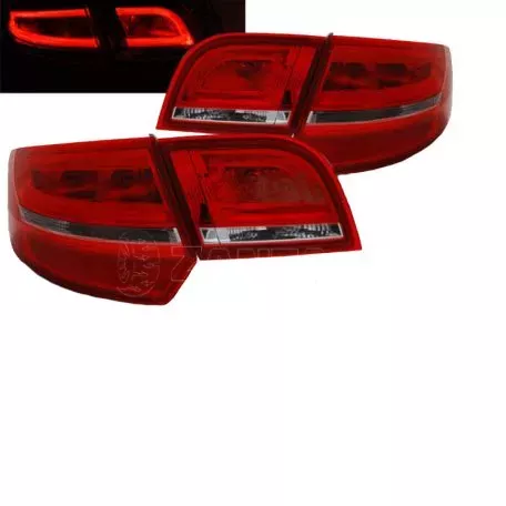 Πισινά Φανάρια Set Για Audi A3 8P 03-08 Sportsback Led Bar Κόκκινο/Άσπρο Depo 