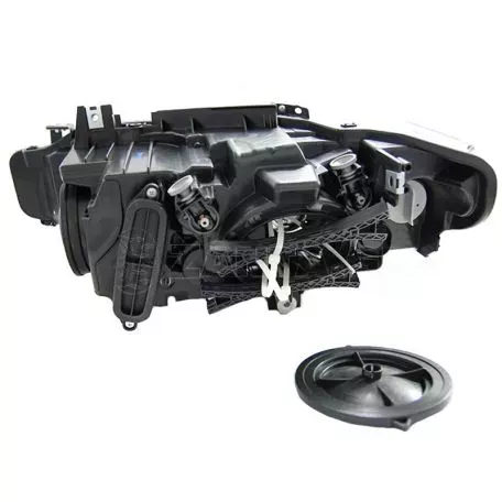 Μπροστινά Φανάρια Set Για Bmw 3 F30/F31 11-15 Led Angel Eyes Μαύρα H7/H7 Με Μοτέρ Depo 