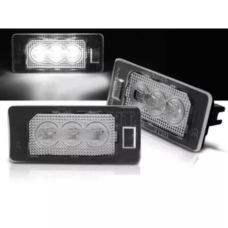 Led Φαναράκια Πινακίδας Για Bmw 1 E82,E88 / 3 E90,E91,E92,E93,F30, F31,F32,F33 / 4 F36,F34 / 5 E39,E60,E61,F10,F11 / X3 F25 / X5 E70,F15 / X6 E71,E72 3 Led Canbus 2 Τεμάχια 