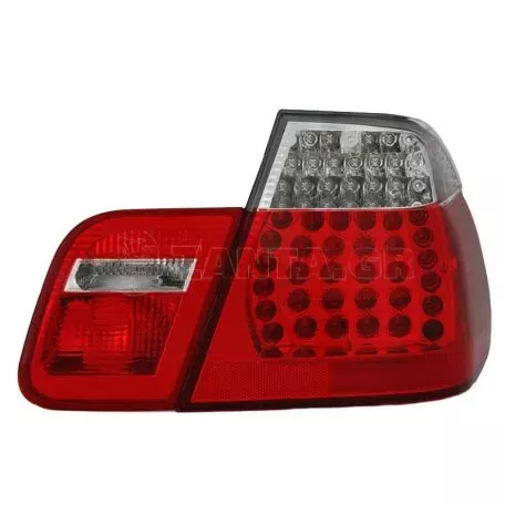 Πισινά Φανάρια Set Για Bmw 3 E46 Sedan 01-05 Led Κόκκινο/Crystal Eagle Eyes 