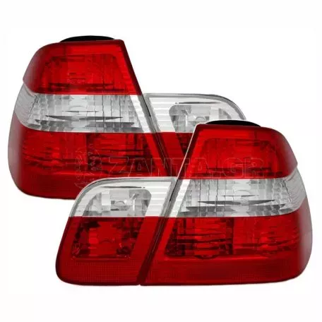Πισινά Φανάρια Set Για Bmw 3 E46 Sedan 01-05 Κόκκινο/Crystal Depo 