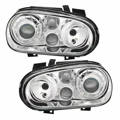Μπροστινά Φανάρια Set Για Vw Golf IV (4) 97-03 R32 Look Projectors Χρωμίου H7/H7/H3 Depo 