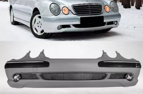 Μπροστινός Προφυλακτήρας Για Mercedes-Benz E-Class W210 99-02 Amg Look Με Προβολάκια 