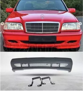 Μπροστινός Προφυλακτήρας Για Mercedes-Benz C-Class W202 93-96 Amg Look Με Προβολάκια 