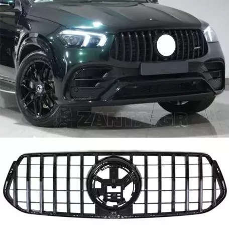 Μάσκα Για Mercedes-Benz GLE-Class W167/C167/V167 19+ GT Amg Panamericana Look Μαύρο 1 Τεμάχιο 