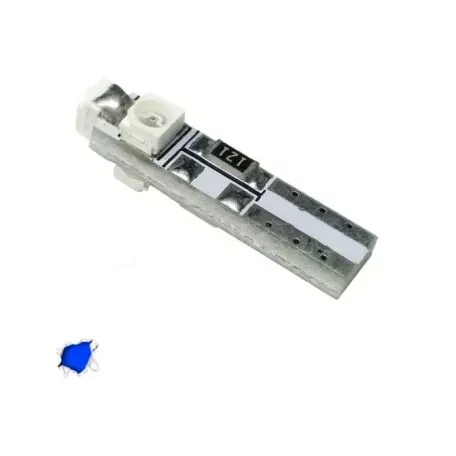 Λάμπα Led T5 3 Led 12volt 0.6watt Canbus Μπλε 1 Τεμάχιο 