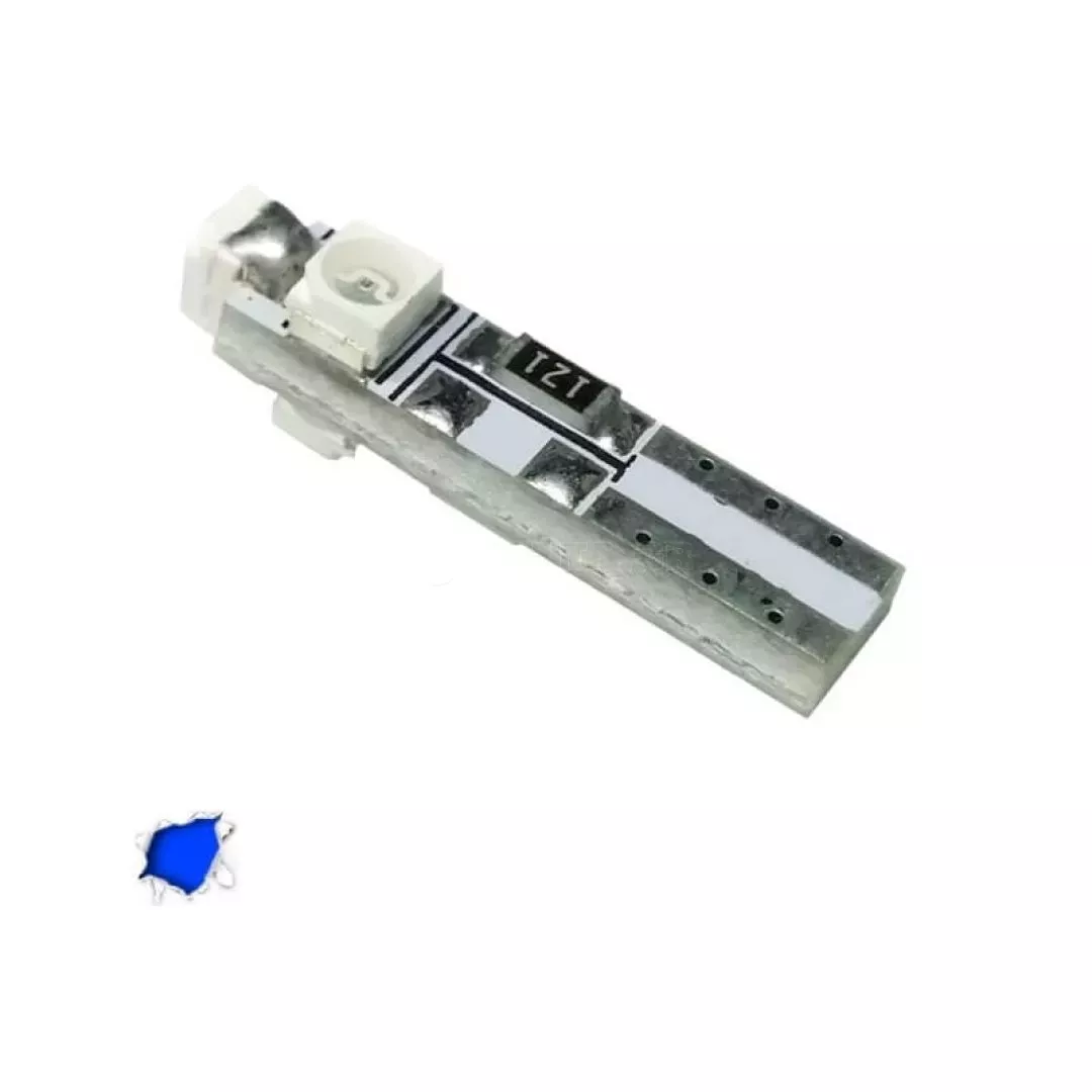 Λάμπα Led T5 3 Led 12volt 0.6watt Canbus Μπλε 1 Τεμάχιο