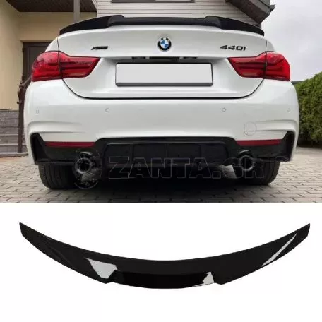 Αεροτομή Πορτ Παγκάζ Για Bmw 4 F36 13-17 4D Grand Coupe M4 Look Lipspoiler Γυαλιστερή Μαύρη Από Πολυουρεθάνη 