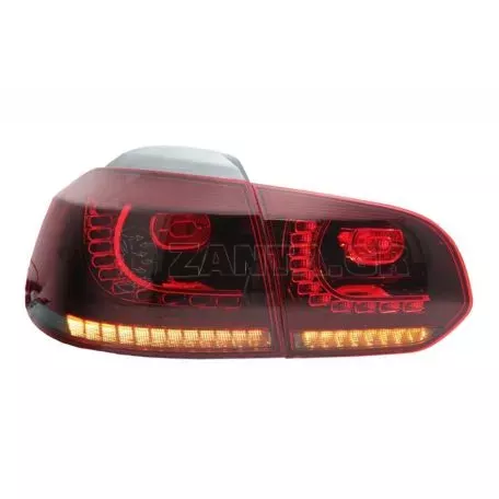 Πισινά Φανάρια Set Για Vw Golf VI (6) 08-12 Full Led Dynamic GTI R20 Look Σκούρο Κόκκινο/Φιμέ VLand 