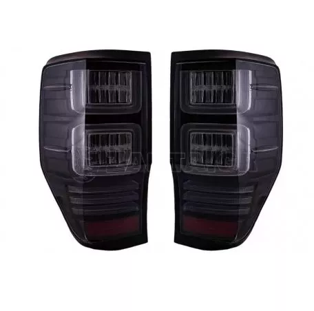 Πισινά Φανάρια Set Για Ford Ranger 12-18 Led Bar Dynamic Μαύρα Full Led VLand 
