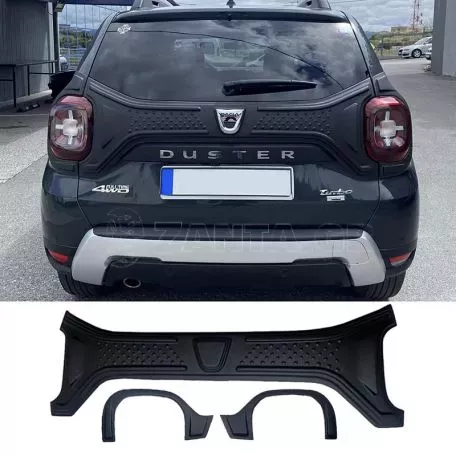 Καπάκι Πορτ Παγκαζ & Φρύδια Φαναριών Για Dacia Duster 2018+ Μαύρα Ματ 3 Τεμάχια 