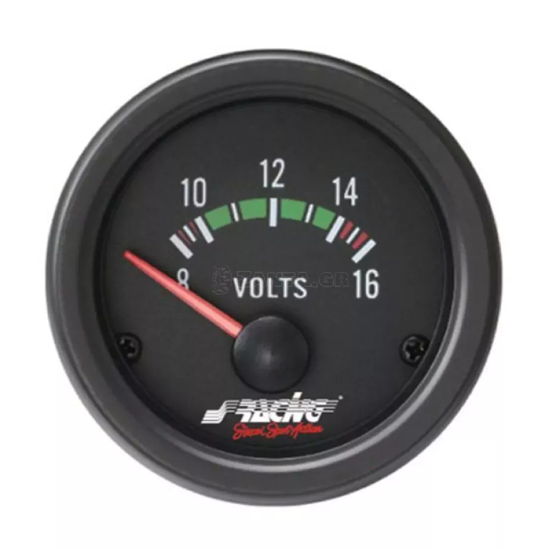 Simoni Racing ΒΟΛΤΟΜΕΤΡΟ ΜΑΥΡΟ 52mm 2'' BLACK LINE ΟΡΓ/VM/B
