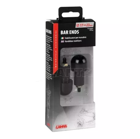 Lampa ΑΝΤΙΒΑΡΑ ΤΙΜΟΝΙΟΥ ΣΦΑΙΡΙΚΑ MOTO BAR ENDS ΜΕ ΕΣΩΤΕΡΙΚΗ ΔΙΑΜΕΤΡΟ 17>23 mm (ΜΑΥΡΟ ΑΝΟΔΙΩΜΕΝΟ ΑΛΟΥΜΙΝΙΟ) - 2 ΤΕΜ. 9063.8-LM 