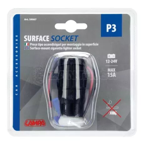 Lampa Διεθνής Πλαστικός Αντάπτορας Αναπτήρα Moto 6/12V Αδιάβροχος 3906.7-LM 