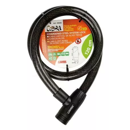 Lampa Aντικλεπτική Κουλούρα Μοτοσυκλέτας Cobra120 εκατοστών και πάχους 24mm 9060.6-LB-LM 