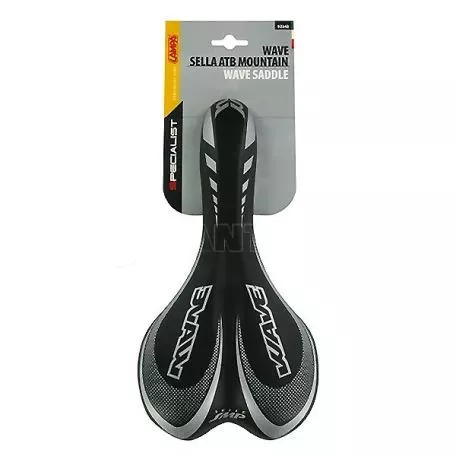 Lampa Σέλα ποδηλάτου (270x140mm /370gr) μαύρη Wave Saddle 9234.2-LB 