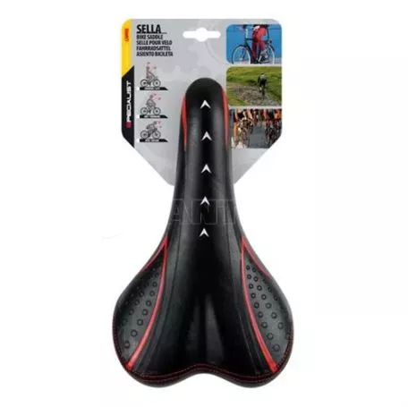 Lampa Σέλα ποδηλάτου (265x145mm /450gr) μαύρη/κόκκινη Dynamic MTB/Racing S-12 Selle/Saddles Specialist 9238.3-LB 