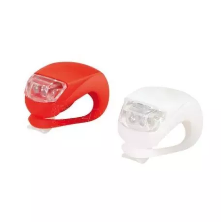 Lampa Φως ποδηλάτου σε κόκκινο και άσπρο 2τεμ. 2 LED αδιάβροχα 9204.1-LB 
