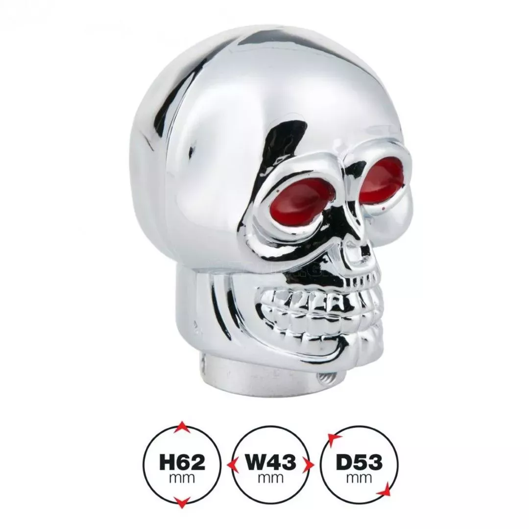 Simoni Racing ΠΟΜΟΛΟ ΤΑΧΥΤΗΤΩΝ SKELETOR ΝΕΚΡΟΚΕΦΑΛΗ 62 Χ 43 mm / Φ 53 mm (ΧΡΩΜΙΟ) SRSKE/X