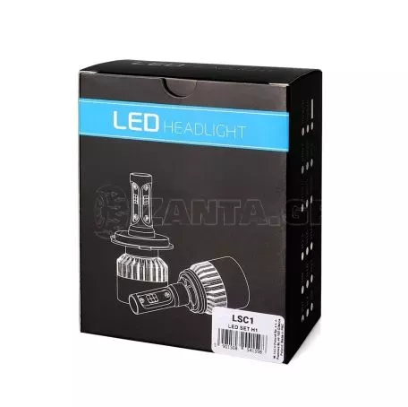 M-tech H1 LED SET C6 9>32V 6.500K 10.000lm 4 X 10W ΛΑΜΠΑ ΜΕ COB EPISTAR 1021 LED ΚΑΙ ΑΝΕΜΙΣΤΗΡΑΚΙ M-TECH - 2 ΤΕΜ. LSC1/MT 