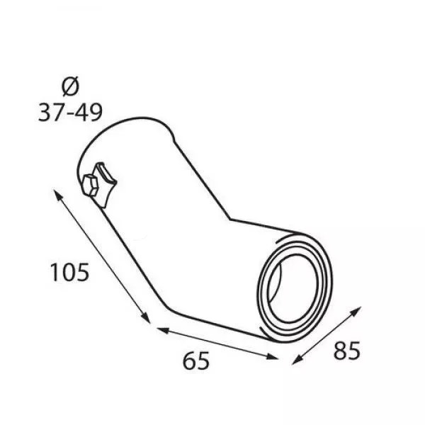 Lampa ΑΚΡΟ ΕΞΑΤΜΙΣΗΣ TS-20 (ΓΙΑ LANCIA YPSILON 2011>) Φ 37-49mm - ΛΟΞΟ L6001.4