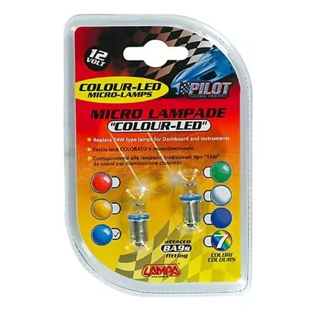 Lampa T4W 12V BA9s 1LED ΜΠΛΕ (ΜΠΑΓΙΟΝΕΤ) BLISTER 2ΤΕΜ. 5840.2-LM 